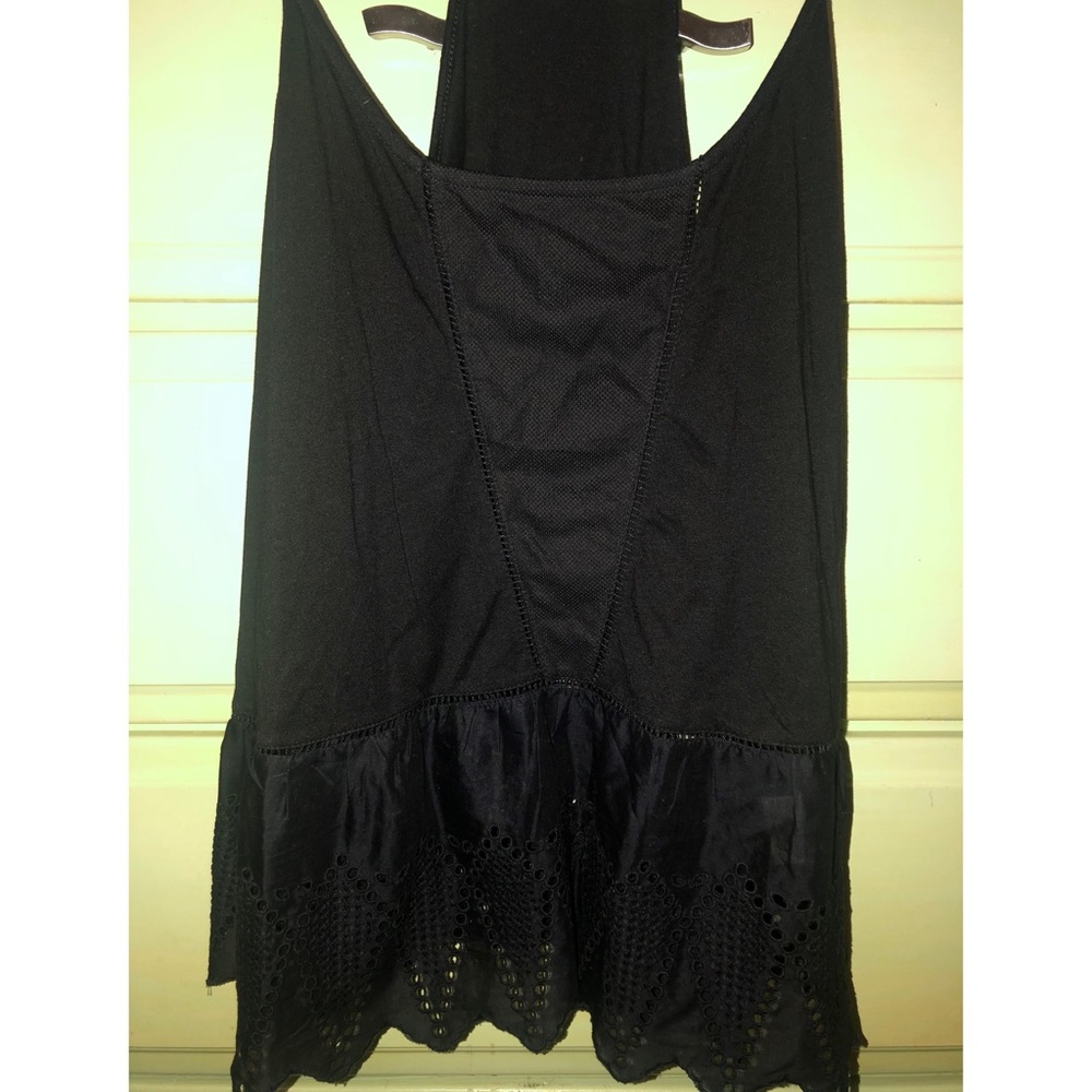 Women’s black peplum style blouse